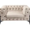 KARE Design Fauteuil Bellissima velours taupe 120cm> Meubles