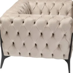 KARE Design Fauteuil Bellissima velours taupe 120cm><noscript><img width=