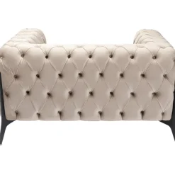 KARE Design Fauteuil Bellissima velours taupe 120cm><noscript><img width=
