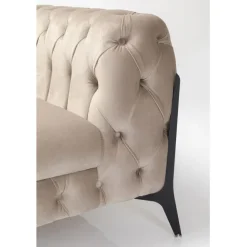 KARE Design Fauteuil Bellissima velours taupe 120cm><noscript><img width=