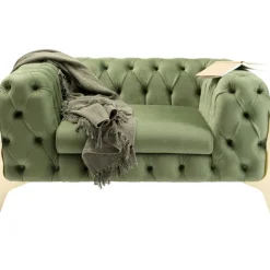 KARE Design Fauteuil Bellissima velours vert 120cm><noscript><img width=