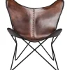 KARE Design Fauteuil Butterfly marron eco.> Meubles