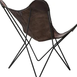 KARE Design Fauteuil Butterfly marron eco.><noscript><img width=