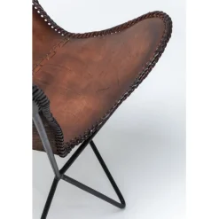 KARE Design Fauteuil Butterfly marron eco.><noscript><img width=