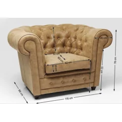 KARE Design Fauteuil Cambridge Vintage eco> Meubles