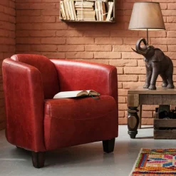 KARE Design Fauteuil Cigar Lounge rouge><noscript><img width=
