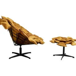 KARE Design Fauteuil pivotant + repose-pieds Blossom> Meubles