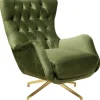 KARE Design Fauteuil pivotant Bellissima velours vert> Meubles