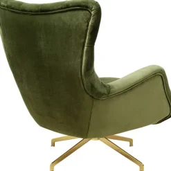 KARE Design Fauteuil pivotant Bellissima velours vert><noscript><img width=