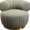 KARE Design Fauteuil pivotant Couture Stripes bleu> Meubles