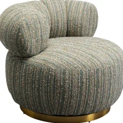 KARE Design Fauteuil pivotant Couture Stripes bleu> Meubles