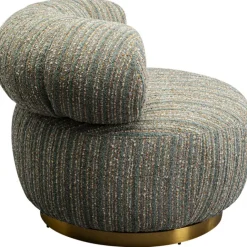 KARE Design Fauteuil pivotant Couture Stripes bleu><noscript><img width=