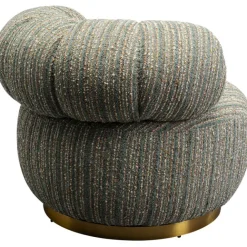 KARE Design Fauteuil pivotant Couture Stripes bleu><noscript><img width=