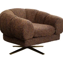 KARE Design Fauteuil pivotant Janno marron> Meubles