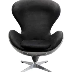 KARE Design Fauteuil pivotant Lounge noir Grafite> Meubles