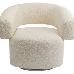 KARE Design Fauteuil pivotant Maye crème> Meubles