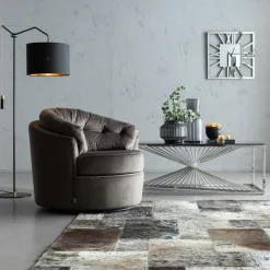 KARE Design Fauteuil pivotant Music Hall gris> Meubles
