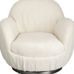 KARE Design Fauteuil pivotant Nube bouclé> Meubles