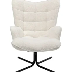 KARE Design Fauteuil pivotant Oscar Bouclé crème> Meubles