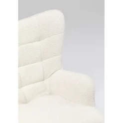 KARE Design Fauteuil pivotant Oscar Bouclé crème><noscript><img width=