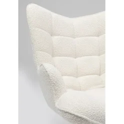 KARE Design Fauteuil pivotant Oscar Bouclé crème><noscript><img width=
