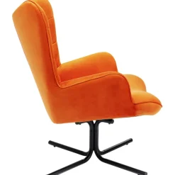 KARE Design Fauteuil pivotant Oscar velours orange><noscript><img width=