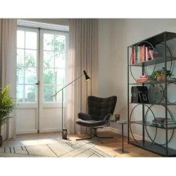 KARE Design Fauteuil pivotant Oscar velours noir><noscript><img width=
