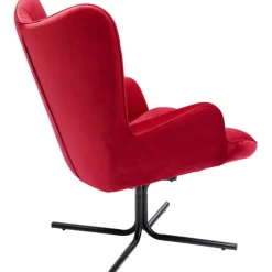 KARE Design Fauteuil pivotant Oscar velours rouge><noscript><img width=