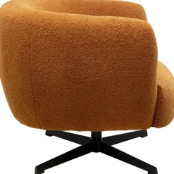 KARE Design Fauteuil pivotant Peony Fuzzy Caramello><noscript><img width=