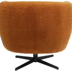 KARE Design Fauteuil pivotant Peony Fuzzy Caramello><noscript><img width=