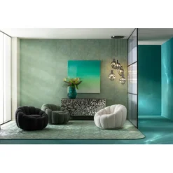 KARE Design Fauteuil pivotant Peppo Bloom Melange vert><noscript><img width=