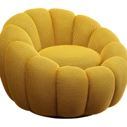 KARE Design Fauteuil pivotant Peppo Bloom jaune> Meubles
