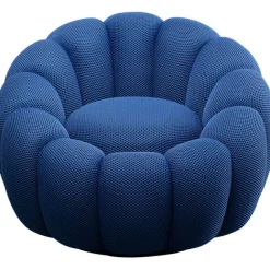 KARE Design Fauteuil pivotant Peppo Bloom bleu> Meubles