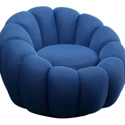 KARE Design Fauteuil pivotant Peppo Bloom bleu> Meubles