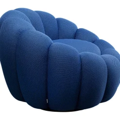 KARE Design Fauteuil pivotant Peppo Bloom bleu><noscript><img width=