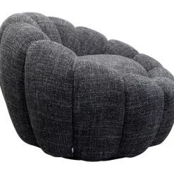 KARE Design Fauteuil pivotant Peppo Bloom Melange noir><noscript><img width=