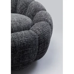 KARE Design Fauteuil pivotant Peppo Bloom Melange noir><noscript><img width=