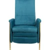 KARE Design Fauteuil relax Lazy velours bleu> Meubles