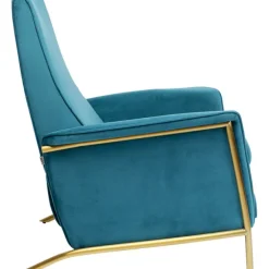 KARE Design Fauteuil relax Lazy velours bleu><noscript><img width=