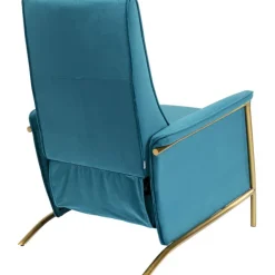 KARE Design Fauteuil relax Lazy velours bleu><noscript><img width=