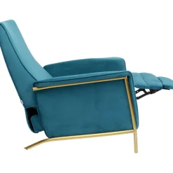 KARE Design Fauteuil relax Lazy velours bleu><noscript><img width=