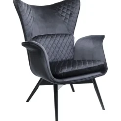 KARE Design Fauteuil Tudor Velvet noir><noscript><img width=