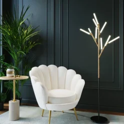 KARE Design Fauteuil Water Lily doré-beige><noscript><img width=