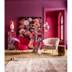 KARE Design Fauteuil Water Lily doré-fuchsia> Meubles