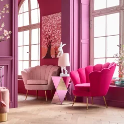KARE Design Fauteuil Water Lily doré-fuchsia><noscript><img width=