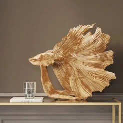 KARE Design Figurine décorative Betta Fish doré petit> Accessoires