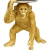 KARE Design Figurine décorative Butler Playing Chimp doré 52cm> Accessoires