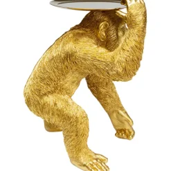 KARE Design Figurine décorative Butler Playing Chimp doré 52cm><noscript><img width=