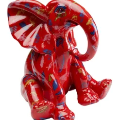 KARE Design Figurine décorative Elephant Dots rouge 18cm> Accessoires