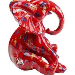 KARE Design Figurine décorative Elephant Dots rouge 18cm><noscript><img width=